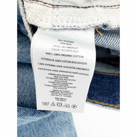 RE/DONE 70s Stove Pipe Jeans in Favorite Bleu Size 29 - Picture 7 of 8